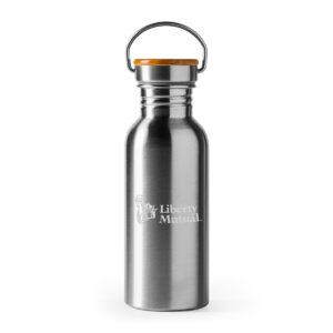 Boina Single Walled Vacuum Bottle, bamboo lid with handle (620ml)